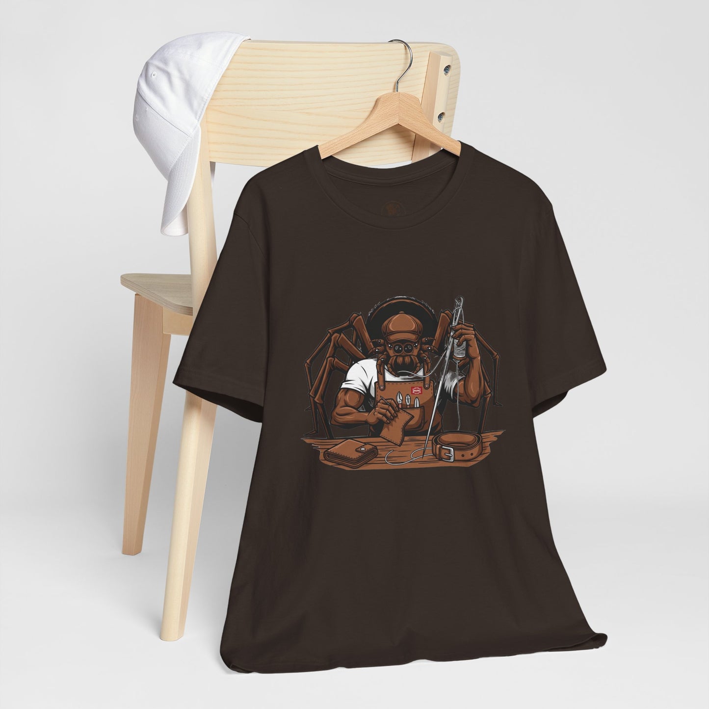 Spider-Man Graphic Tee for Unisex, Fun Short Sleeve Jersey Top, Perfect Gift for Comic Lovers, Casual Wear, Halloween Costume Essential - ArtOm_farm™ LEATHER