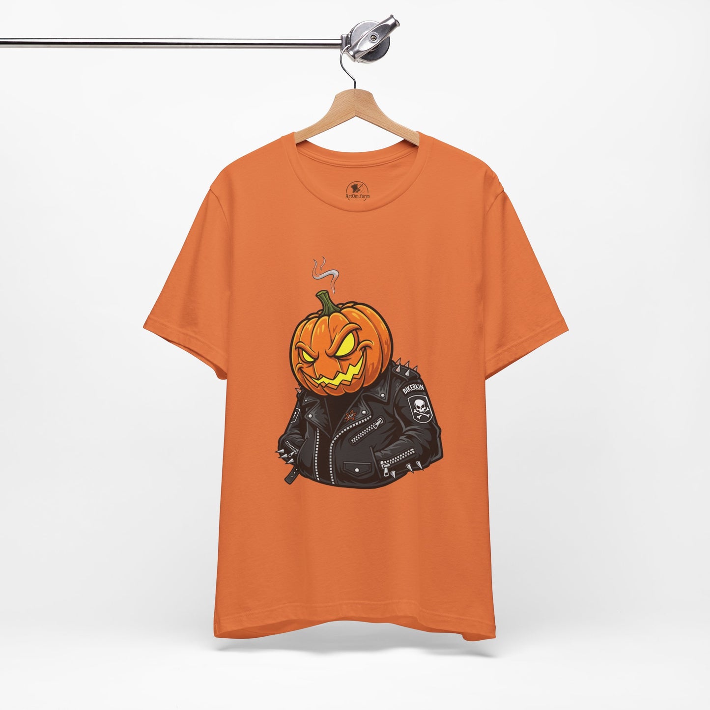 Pumpkin Punk T-Shirt - Edgy Halloween Graphic Tee for Unisex Style at Autumn Parties