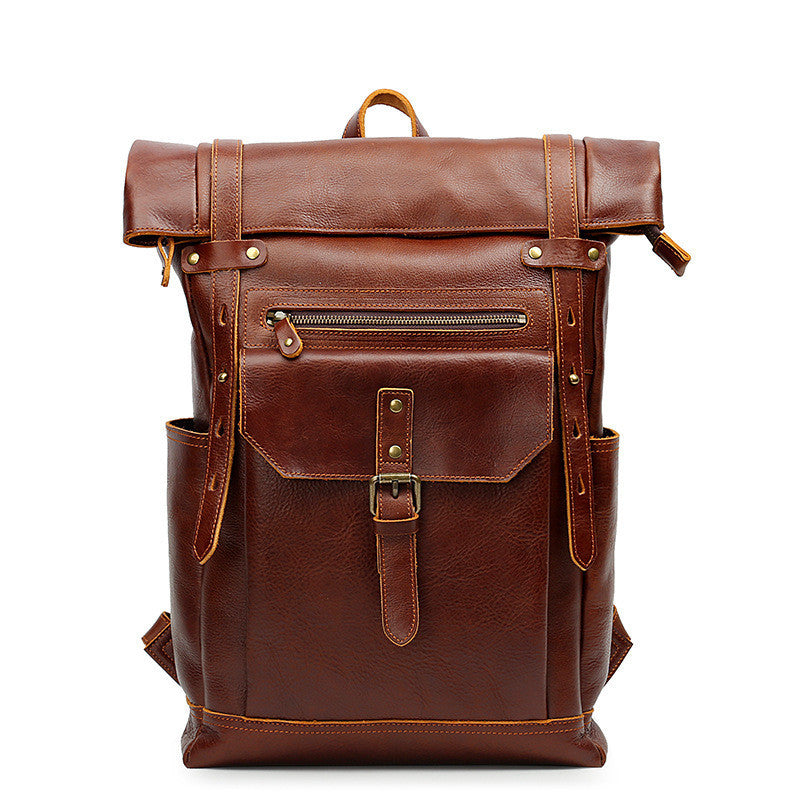 Retro Leather Laptop Bag for Men - Large Capacity 16 Inch Crazy Horse Design - ArtOm_farm™ LEATHER