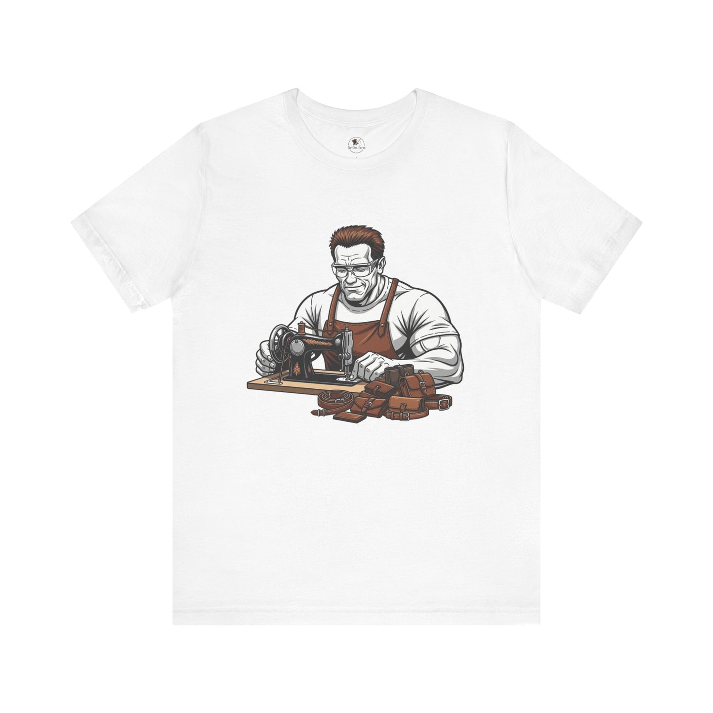 Crafty Masculine Tee - Unique Humor Shirt for Father's Day, Unisex Graphic Tee, Artisan Style Apparel - ArtOm_farm™ LEATHER
