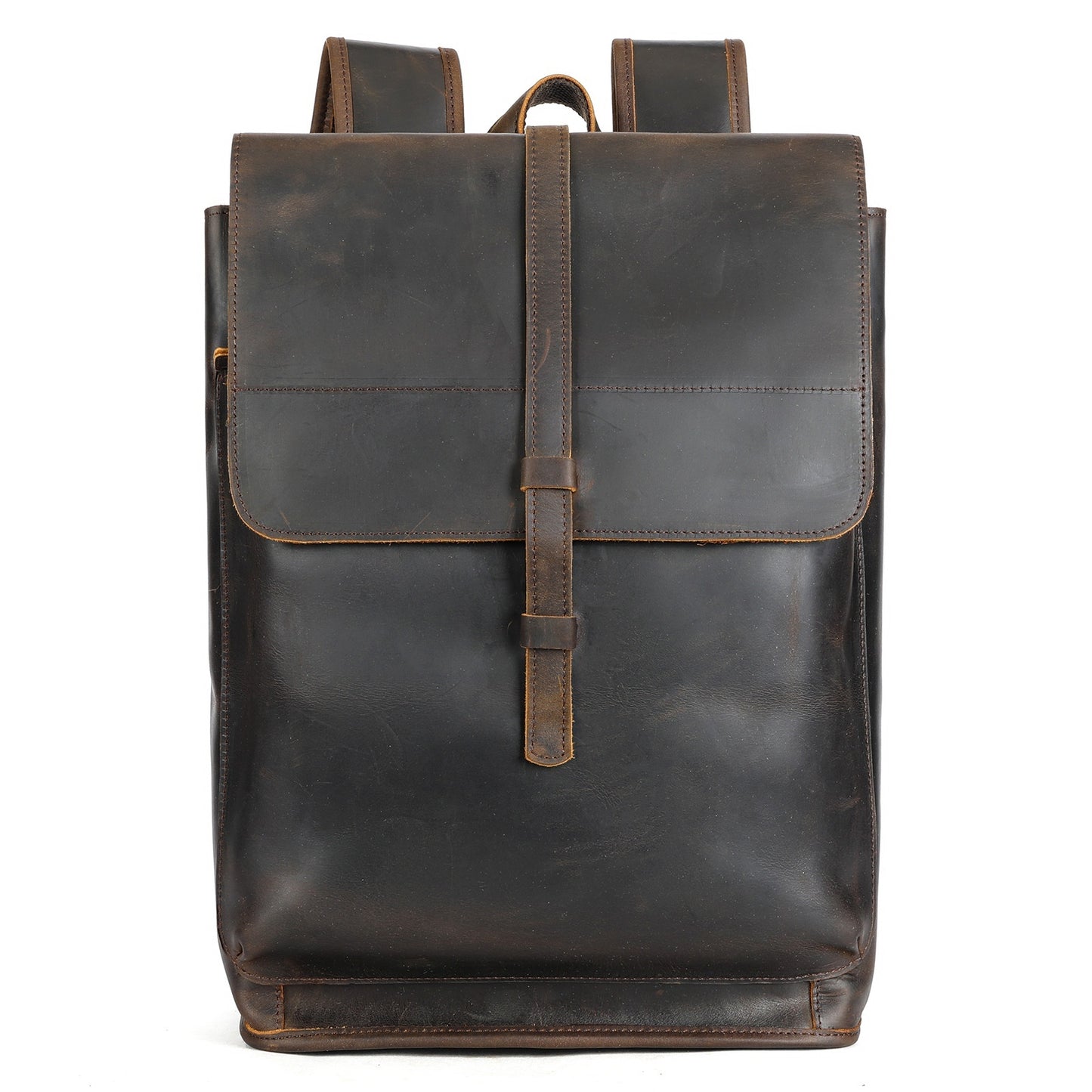 Leather Travel Backpack - Large Capacity Horse Leather Outdoor Bag for Leisure and Laptop Travel - ArtOm_farm™ LEATHER