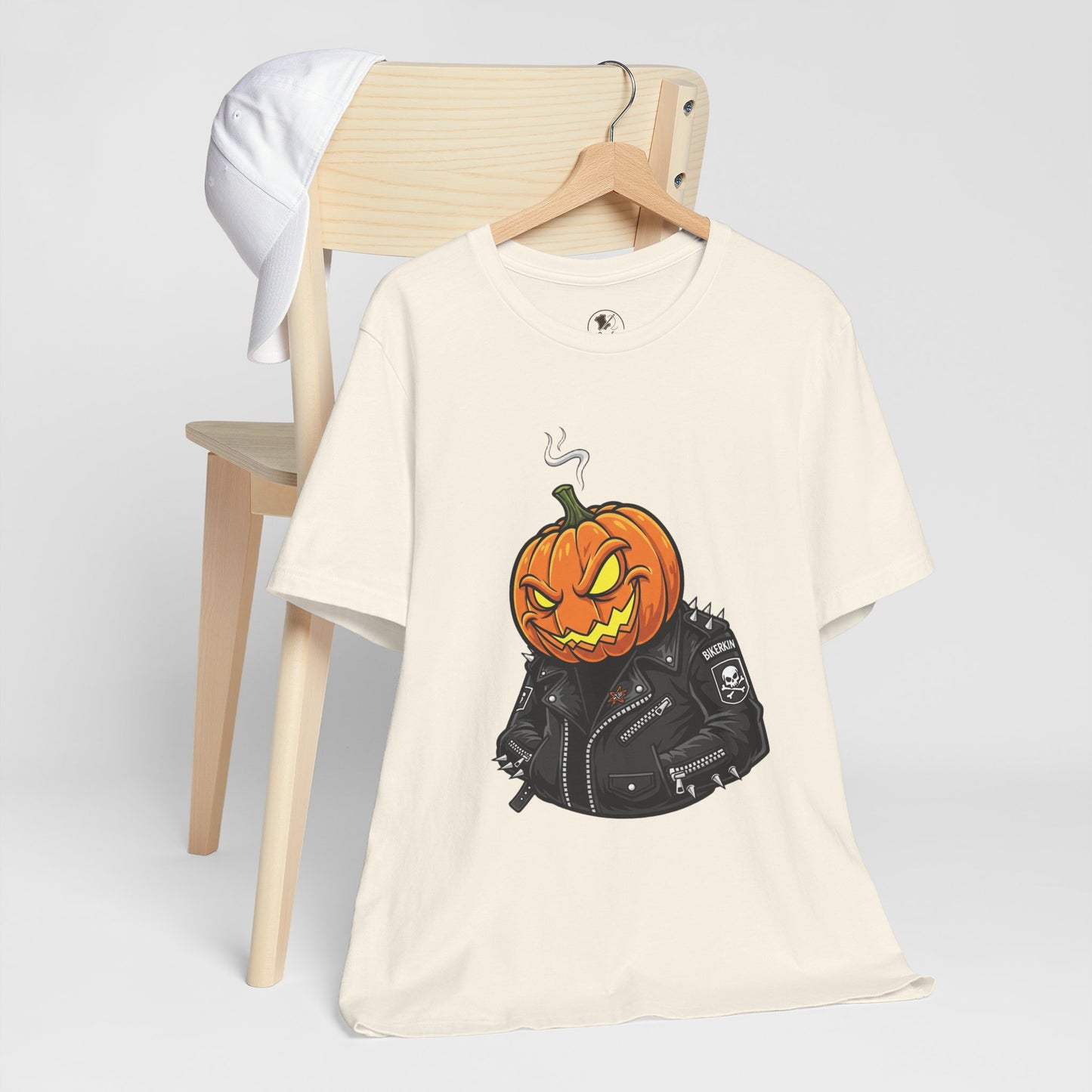 Pumpkin Punk T-Shirt - Edgy Halloween Graphic Tee for Unisex Style at Autumn Parties