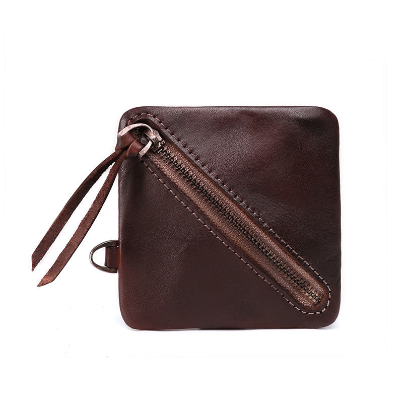 Vintage Leather Wallet - Handmade Artisan Craftsmanship - ArtOm_farm™ LEATHER