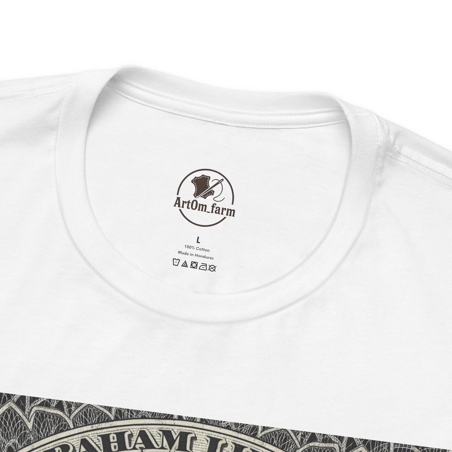 Abraham Lincoln T-Shirt - Vintage Graphic Unisex Tee for History Lovers, Educational Casual Wear, Patriotic Gift - ArtOm_farm™ LEATHER
