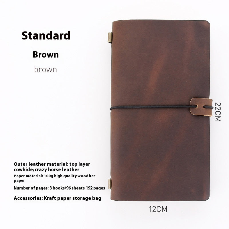 Crazy Horse Leather Notebook - High-Grade Business Diary - ArtOm_farm™ LEATHER