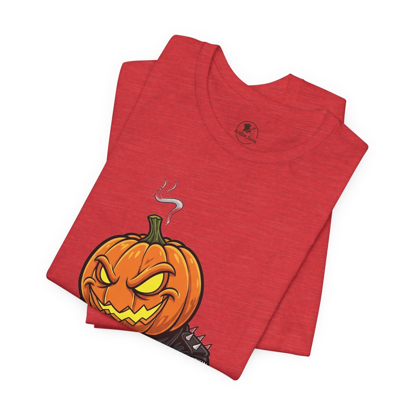 Pumpkin Punk T-Shirt - Edgy Halloween Graphic Tee for Unisex Style at Autumn Parties