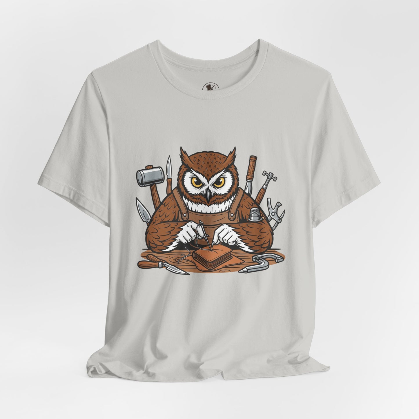 Owl Artisan Tee - Perfect Gift for Craft Lovers and Nature Enthusiasts, Handmade Casual Wear - ArtOm_farm™ LEATHER
