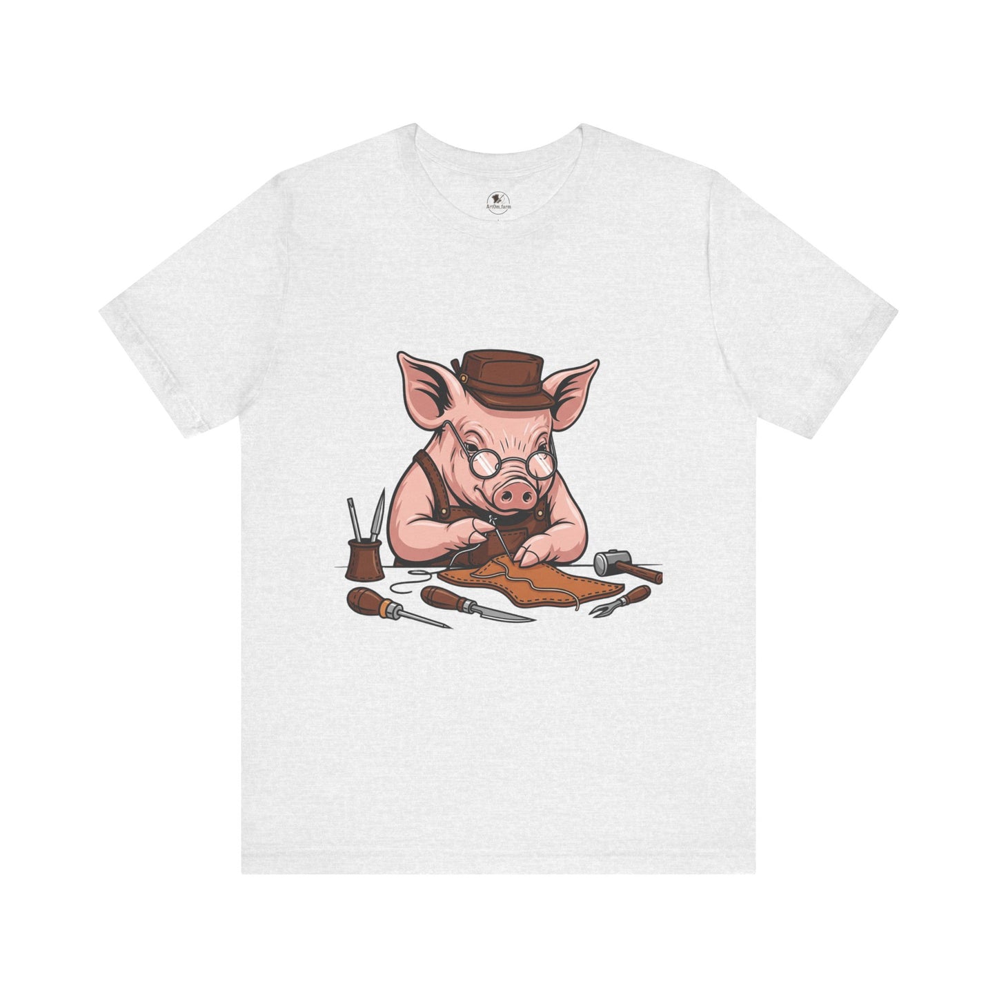 Pig Carver Tee - Funny Pig Shirt for Animal Lovers, Unique Crafting Humor Apparel, Perfect Farm Style Gift - ArtOm_farm™ LEATHER
