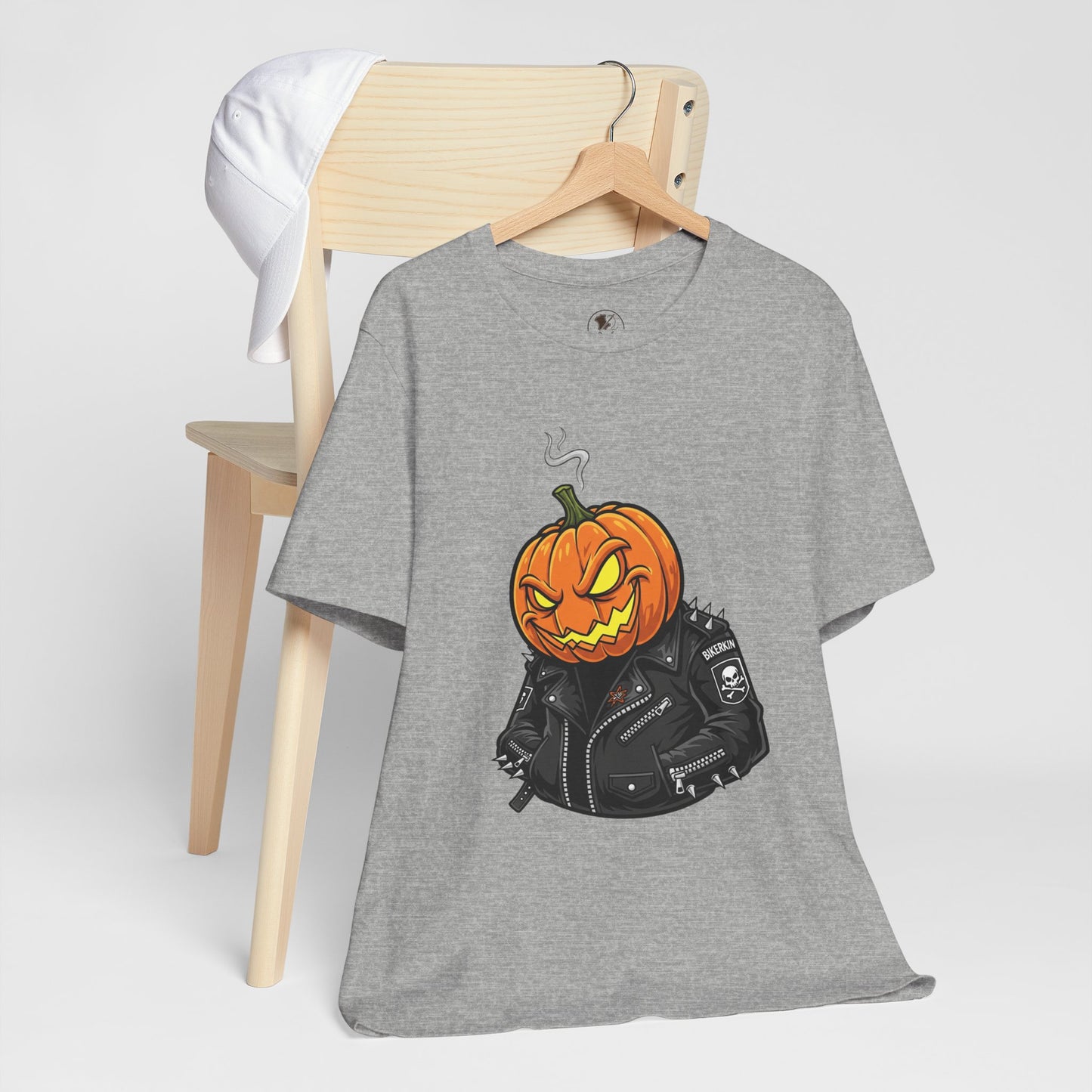 Pumpkin Punk T-Shirt - Edgy Halloween Graphic Tee for Unisex Style at Autumn Parties