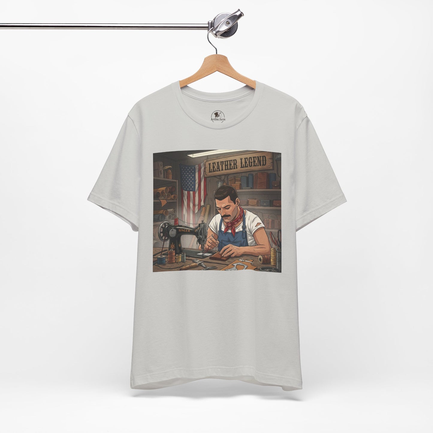 Leather Legend Graphic Tee - Artisan Vintage Style Shirt, Perfect Gift for Craftsmen and Father's Day - ArtOm_farm™ LEATHER