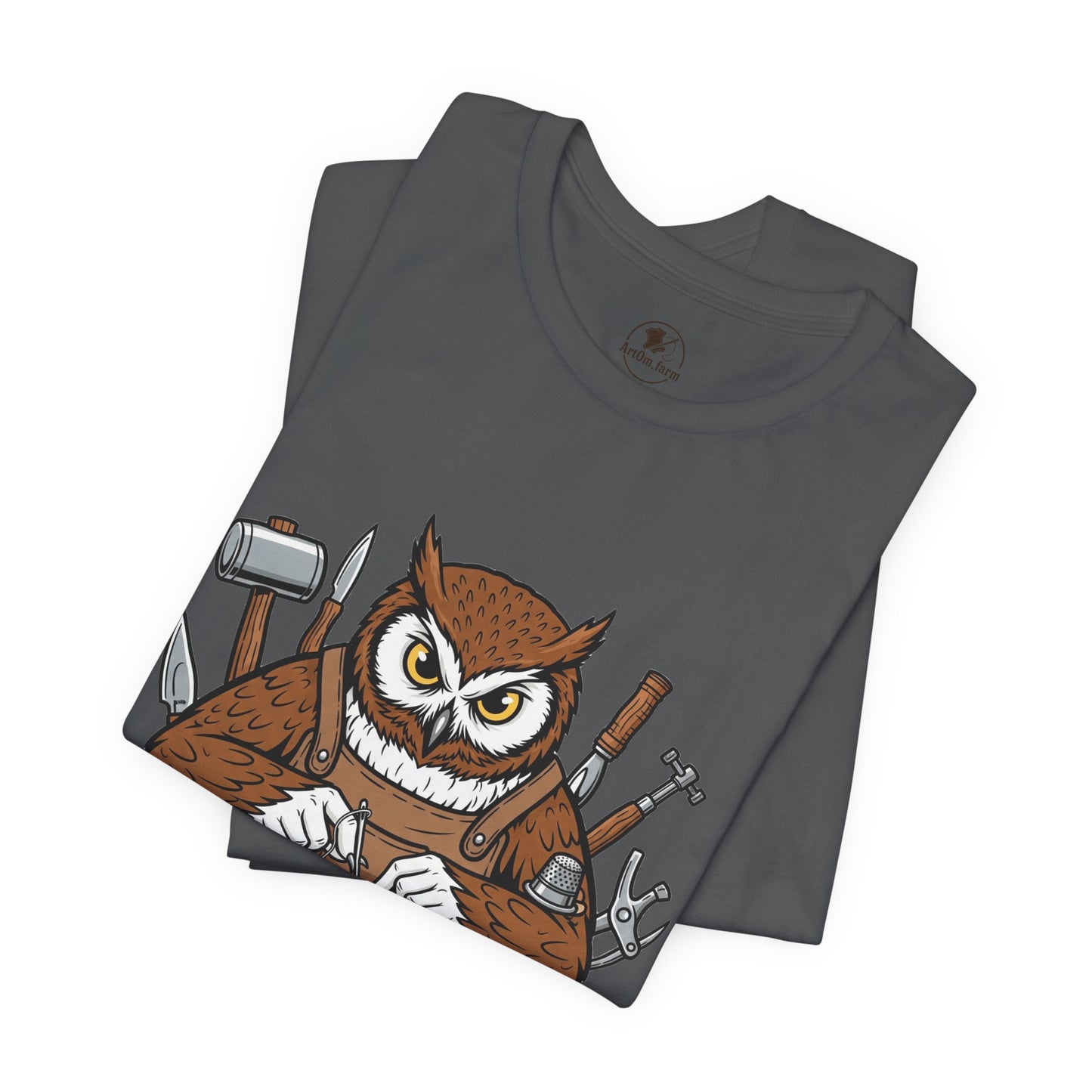 Owl Artisan Tee - Perfect Gift for Craft Lovers and Nature Enthusiasts, Handmade Casual Wear