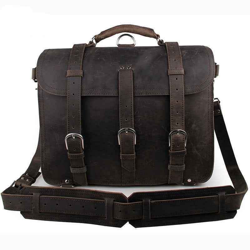 Crazy Horse Leather Tote Bag - Durable and Stylish Everyday Companion - ArtOm_farm™ LEATHER
