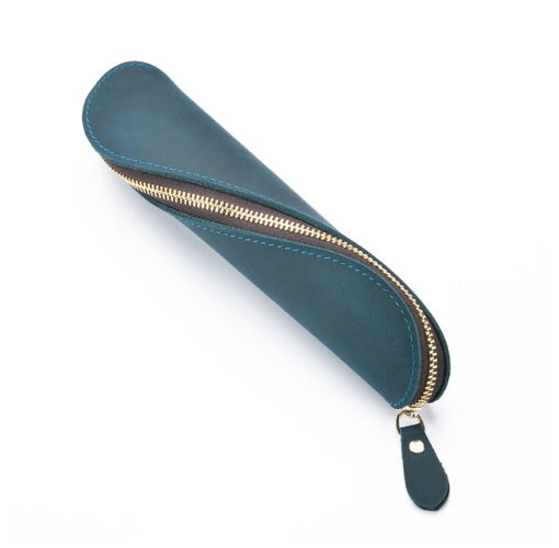 Vintage Leather Pencil Case - Timeless Style Meets Functionality - ArtOm_farm™ LEATHER