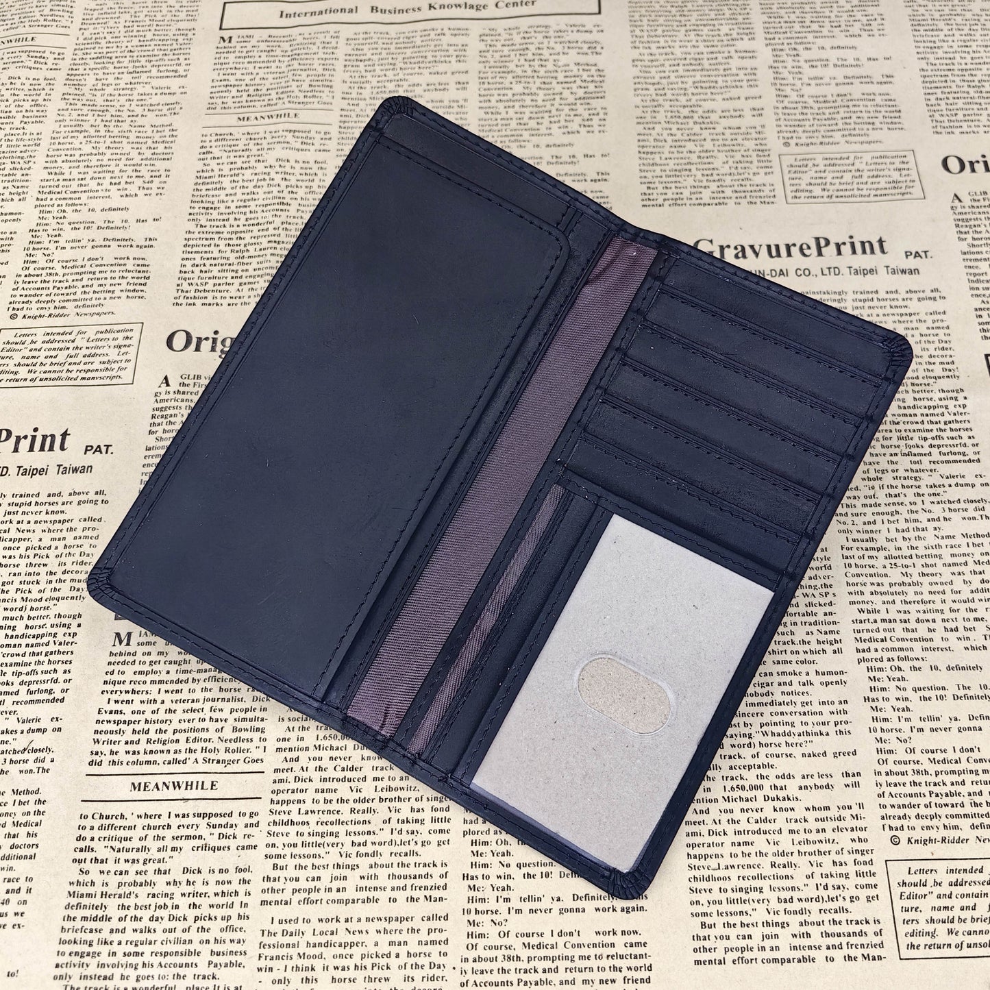 Men's Leather Long Wallet - Crazy Horse Leather Design for Style and Durability - ArtOm_farm™ LEATHER