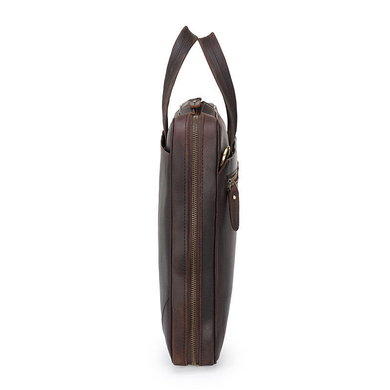 Handbag Inch Laptop Bag Retro Crazy Horse Leather Laptop Briefcase - ArtOm_farm™ LEATHER