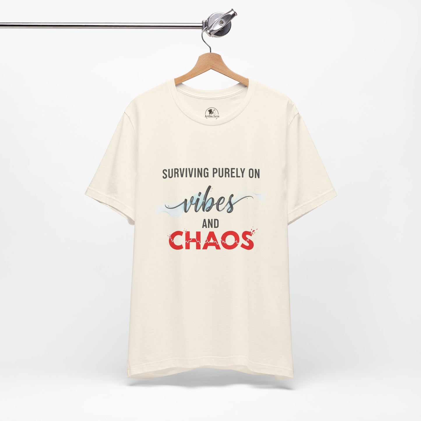 Vibes Chaos Tee - Unisex Jersey Short Sleeve Graphic T-Shirt for Casual Everyday Wear and Summer Essentials - ArtOm_farm™ LEATHER