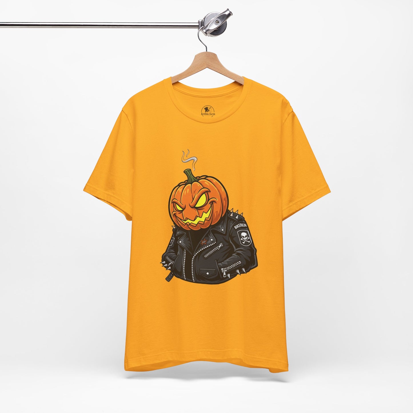Pumpkin Punk T-Shirt - Edgy Halloween Graphic Tee for Unisex Style at Autumn Parties