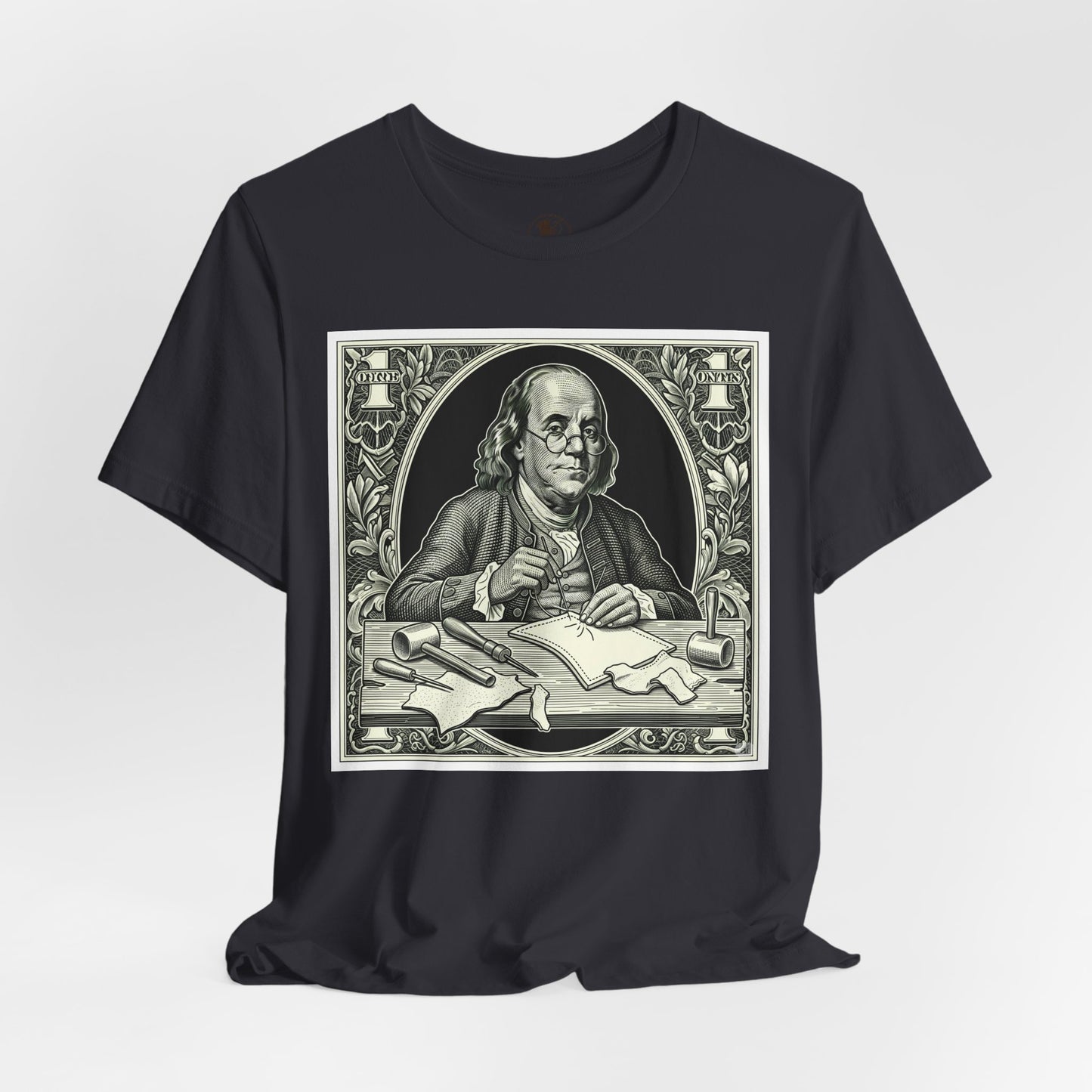 Benjamin Franklin Vintage Tee - Unisex Short Sleeve Shirt Perfect for History Lovers and Unique Teacher Gifts - ArtOm_farm™ LEATHER