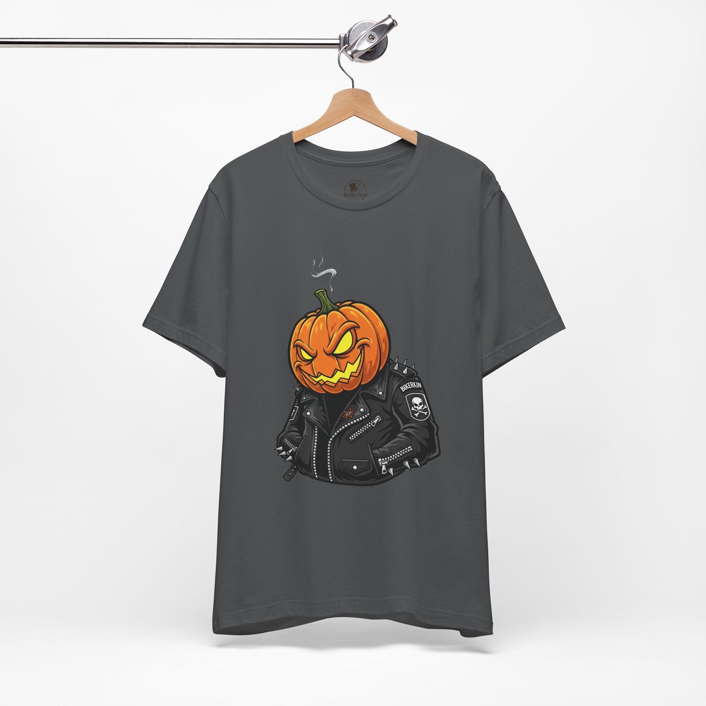 Pumpkin Punk T-Shirt - Edgy Halloween Graphic Tee for Unisex Style at Autumn Parties