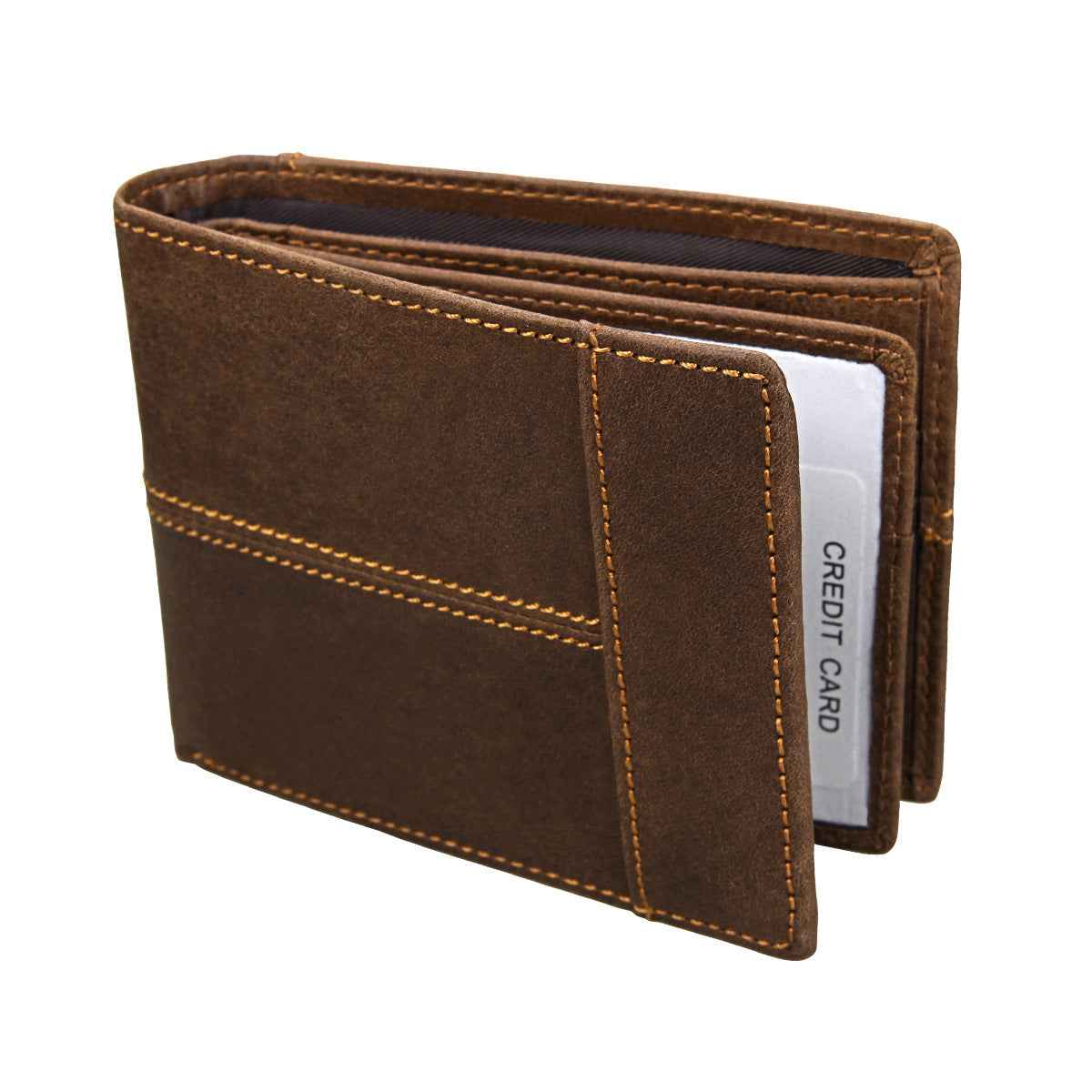 Leather Short Wallet Crafted from Crazy Horse Leather - ArtOm_farm™ LEATHER