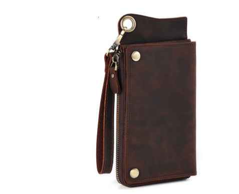 Men's RFID Wallet Retro Crazy Horse Leather Design