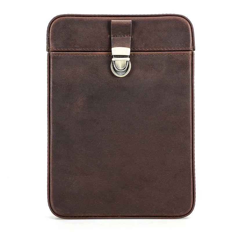 Retro Leather Cigar Humidor - Handmade Crazy Horse Leather for 6 Cigars