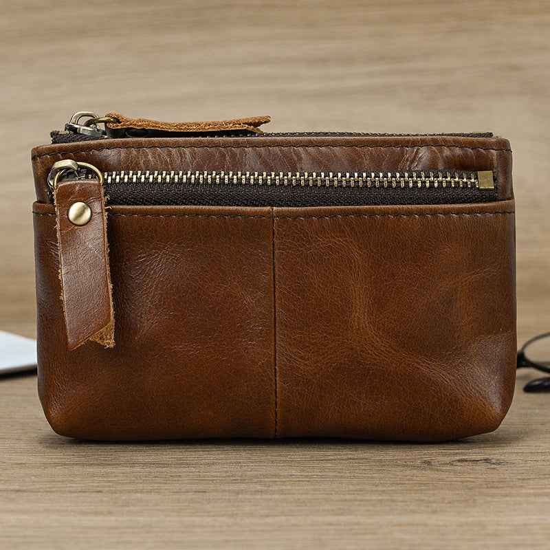 Crazy Horse Leather Coin Purse - Stylish and Durable Wallet for Everyday Use
