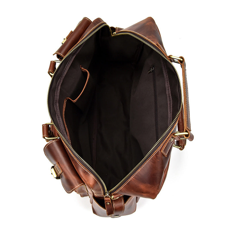 Horse Leather Men's Shoulder Bag - Stylish Leather Laptop Briefcase for Everyday Use - ArtOm_farm™ LEATHER
