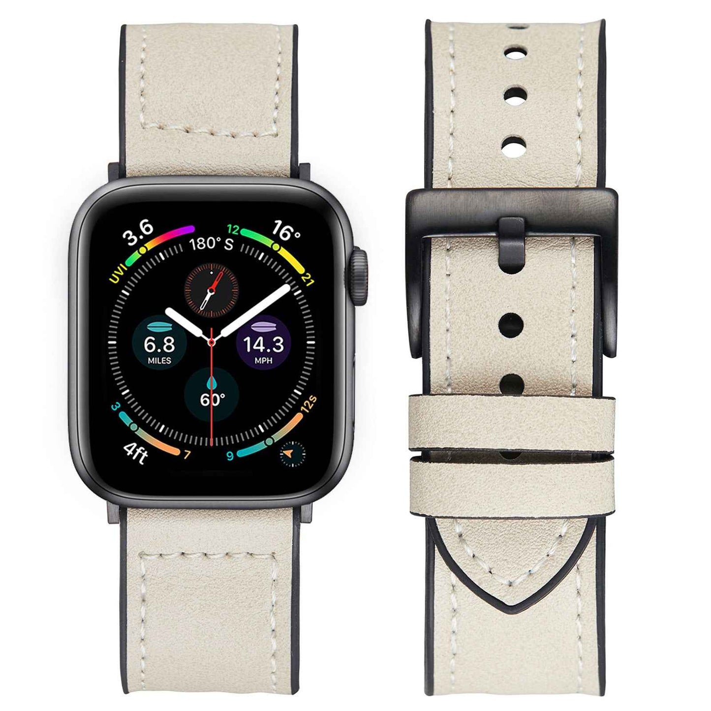 Silicone Leather Watch Strap - Crazy Horse Retro Thin Design Patch