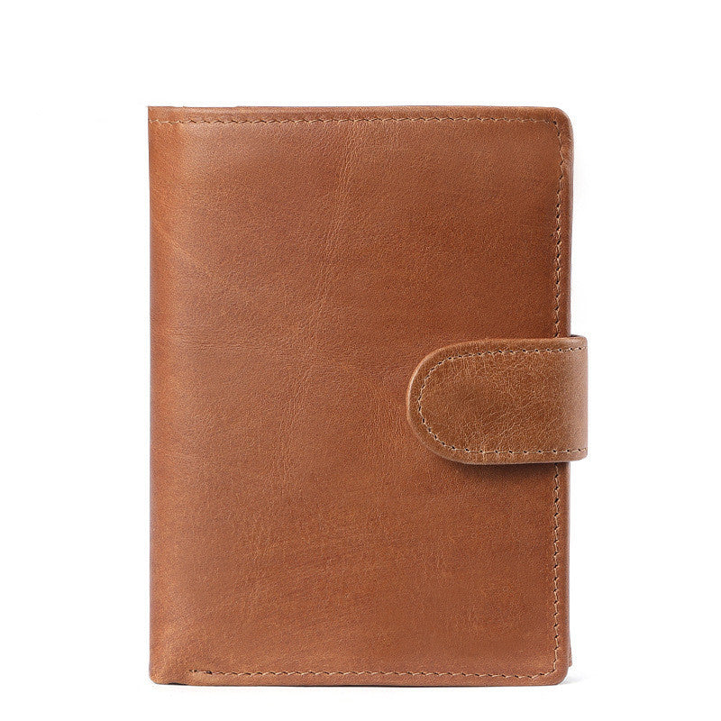 New Leather Wallet for Men - Retro Crazy Horse Leather Casual Short Wallet - ArtOm_farm™ LEATHER