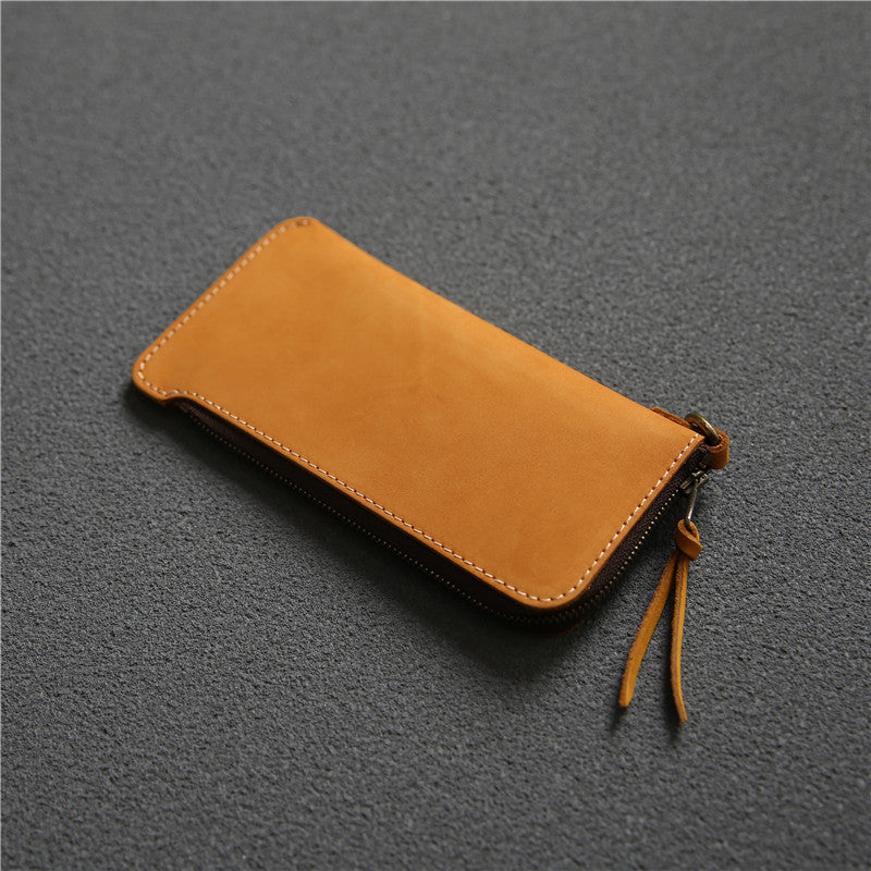 Wallet Top Layer Leather Zipper Wallet with Belt Clip - ArtOm_farm™ LEATHER