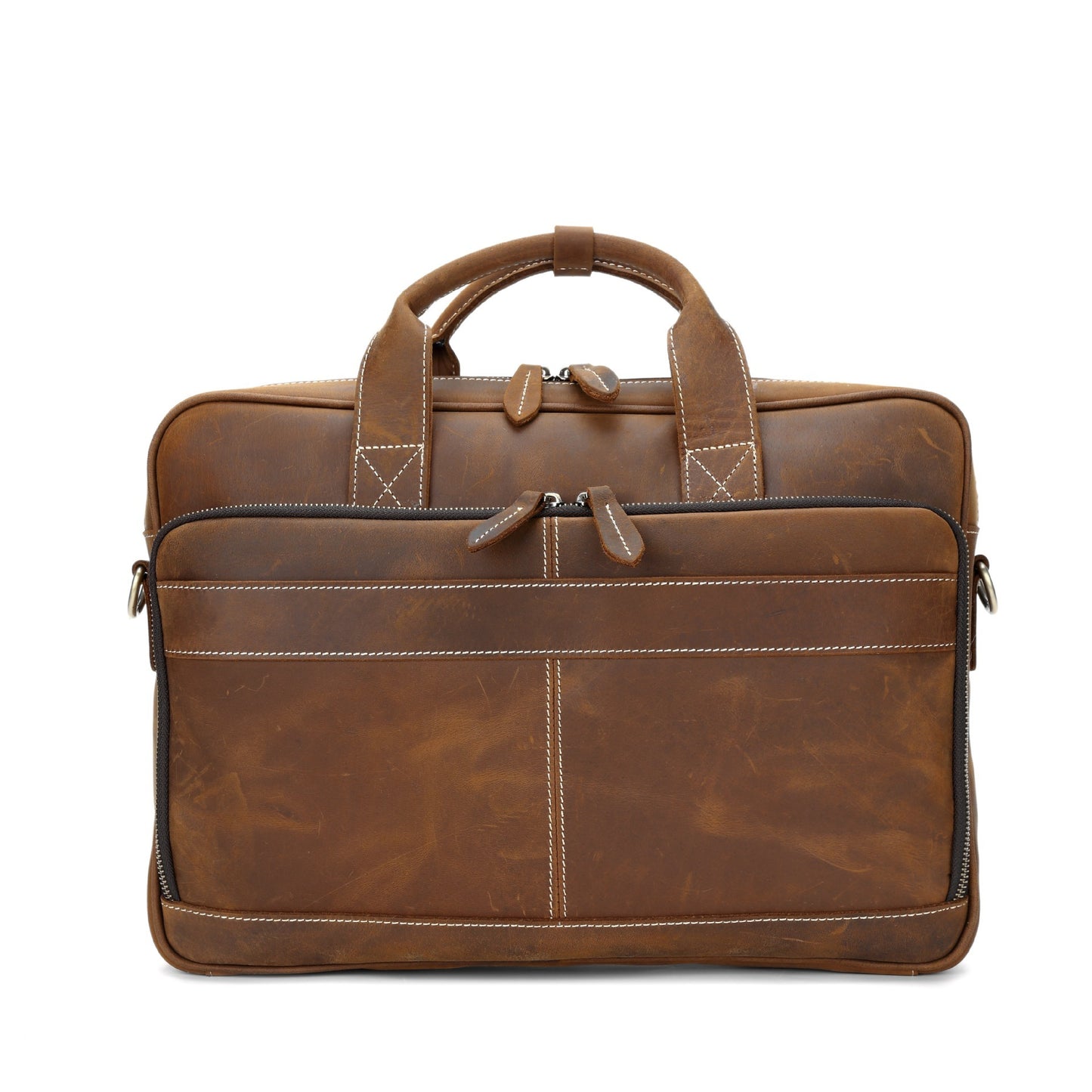 Horse Leather Men's Shoulder Bag - Stylish Leather Laptop Briefcase for Everyday Use - ArtOm_farm™ LEATHER