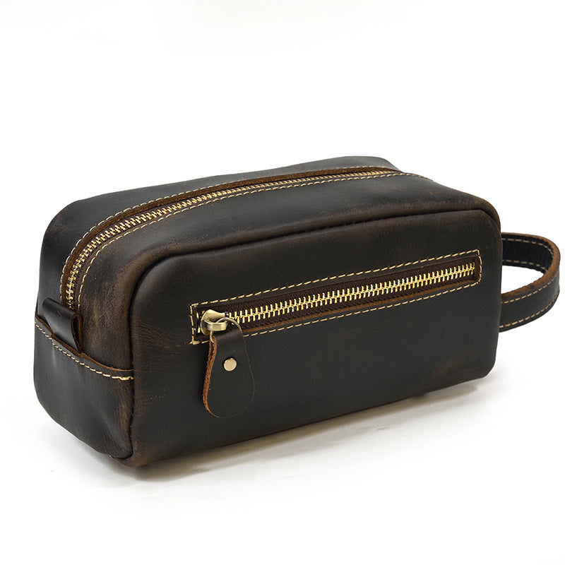 European And American Style Crazy Horse Leather Clutch for Men - ArtOm_farm™ LEATHER