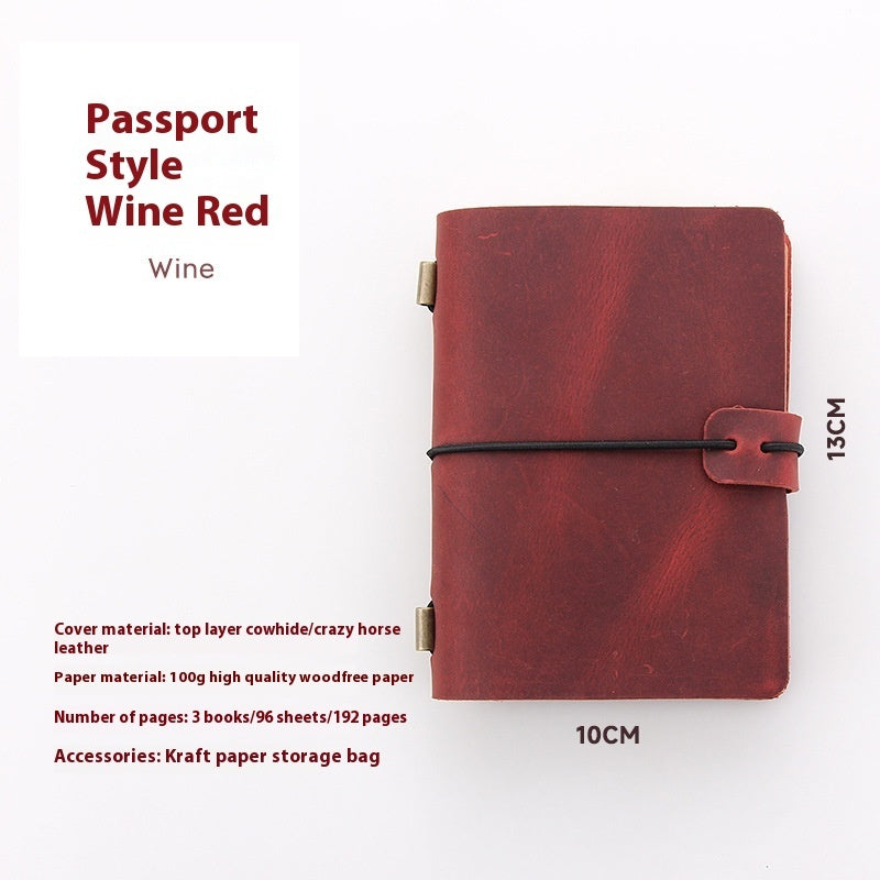 Crazy Horse Leather Notebook - High-Grade Business Diary - ArtOm_farm™ LEATHER