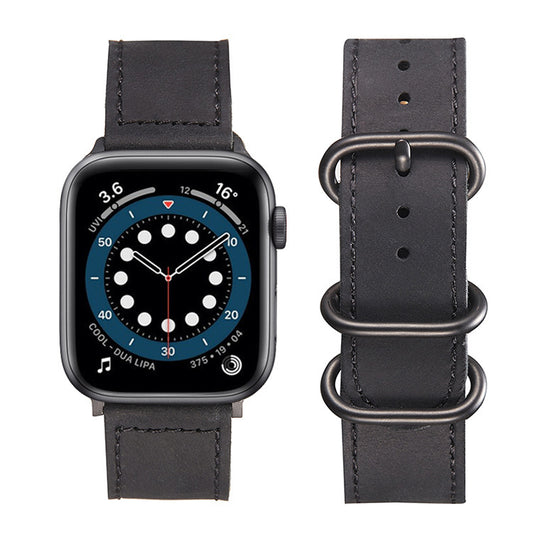 Vintage Leather Strap - Double Iron Design for Timeless Elegance - ArtOm_farm™ LEATHER