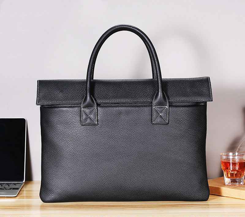 Vintage Leather Laptop Bag Crazy Horse - Stylish and Durable Computer Carrying Solution - ArtOm_farm™ LEATHER