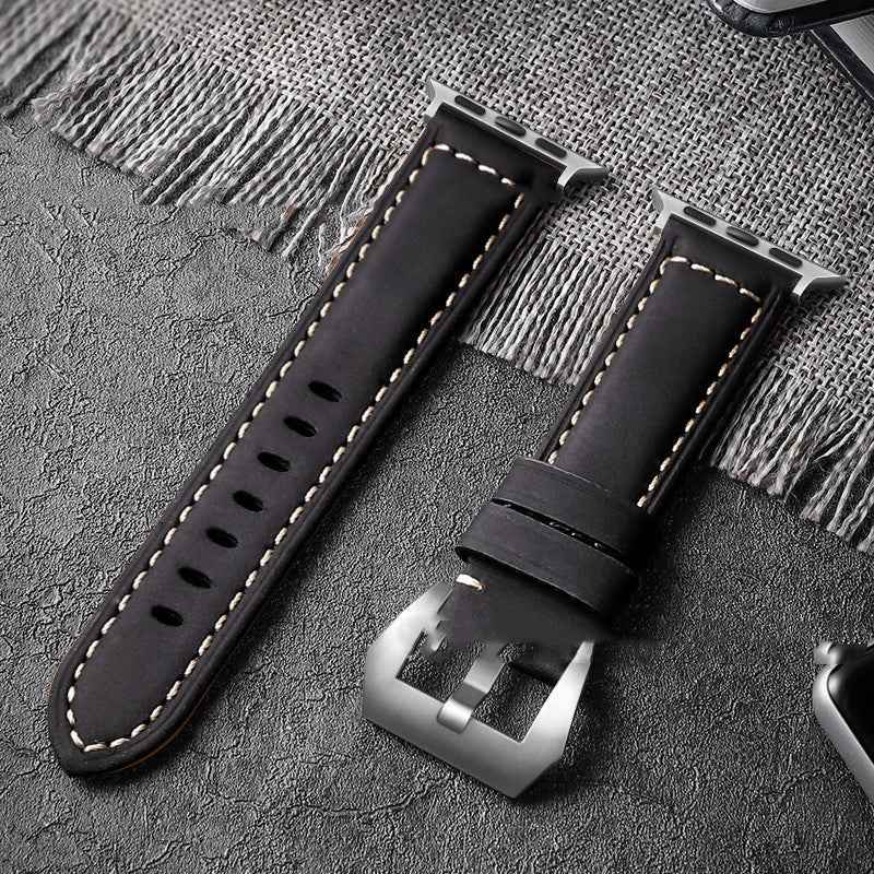 Genuine Leather Crazy Horse Apple Watch Strap - Premium Quality Genuine Leather Apple Watch Strap