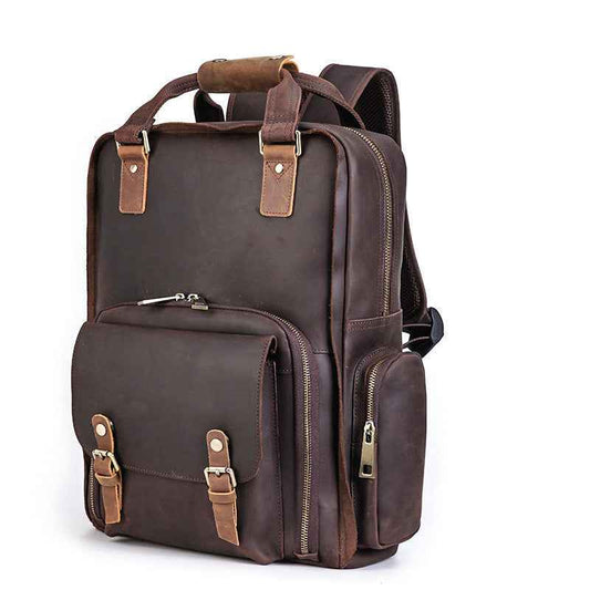 Camera European And American Crazy Horse Leather Shoulder Bag - Stylish and Durable Crazy Horse Leather Shoulder Bag