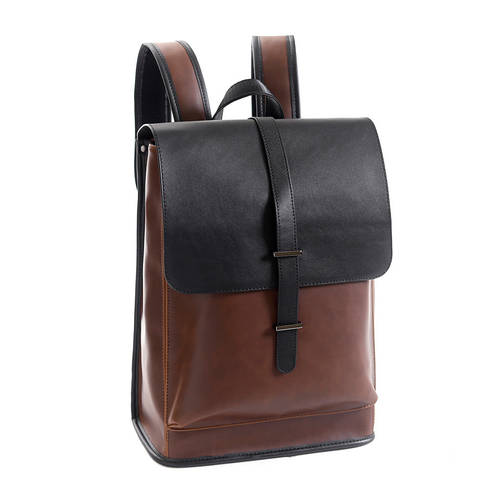 Men's Retro Leather Backpack - Large Capacity Crazy Horse PU Leather Design - ArtOm_farm™ LEATHER