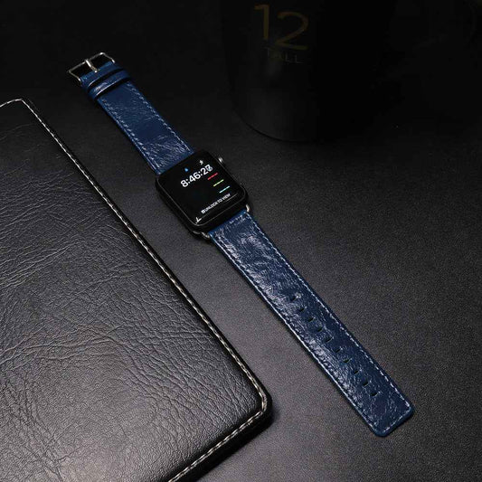 Vintage Leather Watch Strap - Crazy Horse Design for Timeless Style - ArtOm_farm™ LEATHER