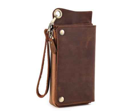 Men's RFID Wallet Retro Crazy Horse Leather Design