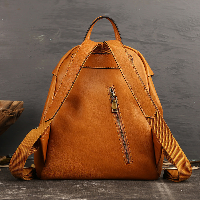 Women's Vintage Leather Backpack - Stylish Casual Backpack for Women - ArtOm_farm™ LEATHER