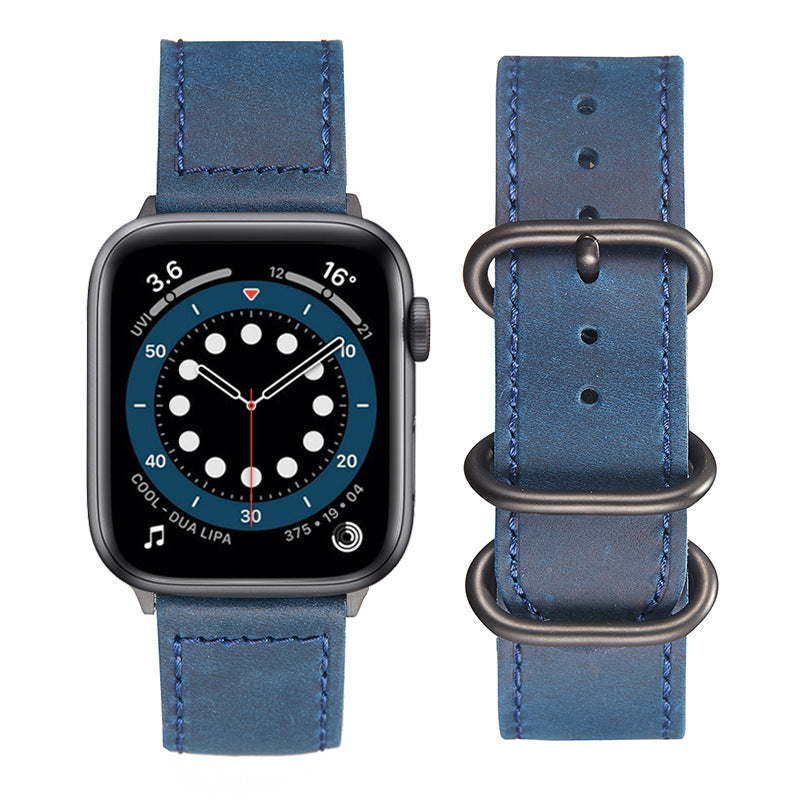 Vintage Leather Strap - Double Iron Design for Timeless Elegance - ArtOm_farm™ LEATHER
