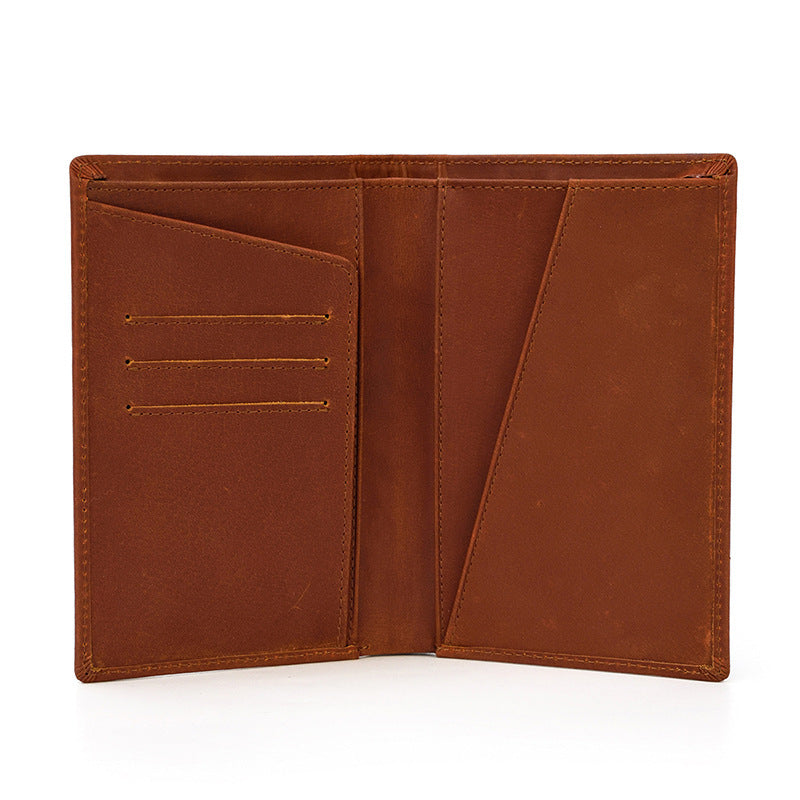 Leather Passport Wallet - Mad Horse Leather Design for Ultimate Travel Luxury - ArtOm_farm™ LEATHER