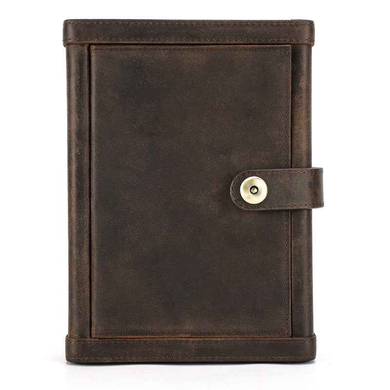 Vintage Leather Cigar Case for 4 Cigars - Crazy Horse Design