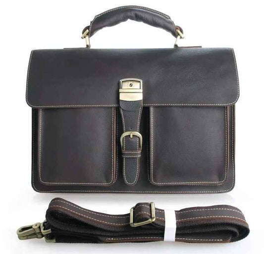 Vintage Crazy Horse Leather Men’s Briefcase - Classic Style Vintage Leather Men's Briefcase