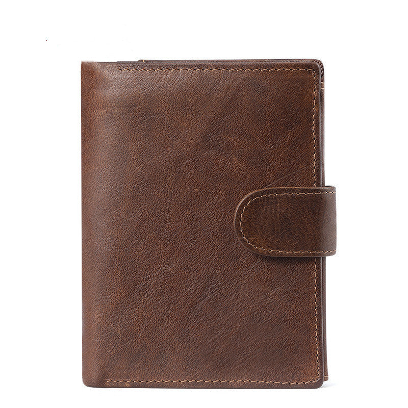 New Leather Wallet for Men - Retro Crazy Horse Leather Casual Short Wallet - ArtOm_farm™ LEATHER