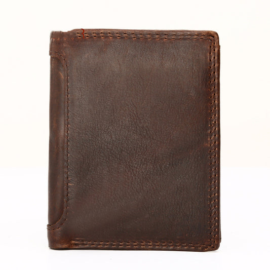Men's Vintage Leather Wallet for Business and Everyday Use - ArtOm_farm™ LEATHER
