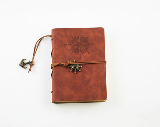 Vintage Leather Pirate Notebook - Creative Writing Journal for Adventurers - ArtOm_farm™ LEATHER
