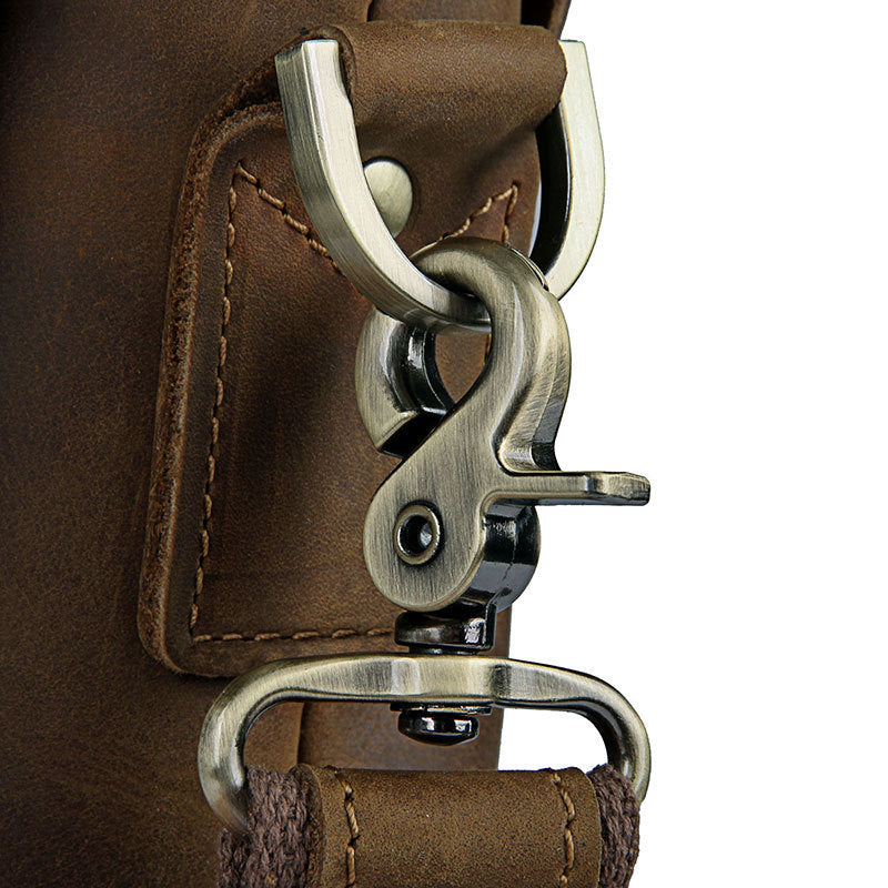 Crazy Horse Leather Large-Capacity Laptop Bag for Professionals - ArtOm_farm™ LEATHER